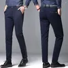 Men's Suits High Elasticity Slim Fit Straight Suit Pants For Men - Formal Business Dress In Black Blue Trousers Plus Size 28-40