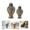 Bottiglie portaoggetti Vaso in ceramica con display in porcellana, barattolo di zenzero per serbatoio, soggiorno, ufficio