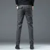 Primavera Autunno Corea Busin Pantaloni da uomo Cott Comodo elastico scozzese Casual Fi Pantaloni da uomo Pantalone J0FZ #