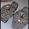 Diamants de luxe AP Watch Apf Factory Vvs Iced Out Moissanite Peut passer le test Luxury Diamonds Quartz Movement Iced Out Sapphire Stone Personnalisation Can the MechanM9V