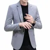 2023 High-quality boutique new spring and autumn handsome casual Korean versi fi trend slim men's small suit jacket A6dr#