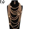 FY Europe and the United States fashion exaggeration multi-layer pearl necklace long sweater chain jewelry Y200730325O