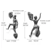 Sculptures 3D Industrial Style Rock Climbing Sculpture Statue Resin Living Room Home Decoration Wall Hanging Figure Sports Male Female