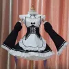 Anime Cosplay Costume Ram/Rem Kawaii Sisters Maid Servant Dr Parent-Child Outfit Halen Carnival Party Dr P7U0#