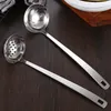 Colheres Cozinha Long Handle Ramen Colher Sopa Concha Coreano Talheres de Aço Inoxidável Bouillon Colheres de Sopa Home Cooking Utensílios