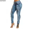 Frauen Jeans 2024 Womens Casual Blue Ripped Denim Hosen Sexy Hohe Taille Bleistift Dame Lange Skinny Slim Vintage Streetwear