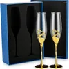 Wine Glasses 2Pcs Glass Cup Crystal Champagne Wedding Toasting Flutes Drink Party Marriage Decoration Cups Cocktail