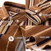 Nytt i skjorta fi 100%ren Cott LG-ärmskjortor för män Slim Fit Casual Plain Shirt Soft Plaid randiga designerkläder M8ed#