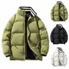 2023 Zima streetwear Nowy retro parkas płaszcz Mężczyźni Różne kolorowe bąbelkowe kurtka Zakryjna ciepła solidna płaszcz Faux Suede Puffer Kurtka B9NX#