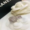 Luxe C marque rose fleur designer bande anneaux femmes filles doux belle brillant diamant cristal cz zircon argent élégant amour rin272o