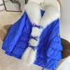 2023 Hiver Nouveau Imitati Fox Col De Fourrure Vers Le Bas Veste Rembourrée Femme Imitati Manteau De Fourrure Chaud Moyen Lg Lâche Femmes Pardessus 2868 v6c9 #