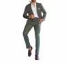 traje verde oliva para hombre, esmoquin ajustado para boda, ropa formal persalizada, chaqueta y pantales, novedad de 2023, 2 peças v06d#