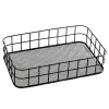 Korgar Nordiska badrummet Metal Storage Basket Rectangle toalettbord Kosmetika Organiser Korg Hollow Iron Wired Kitchen Tools Holder Holder Holder