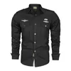 Männer Cargo Shirts Military Safari Cott Casual Retro Outdoor Slim Fit mit Tasche Lg Sleeve Vintage Streetwear Shirts 96OM #