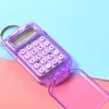 Mini calcolatrice creativa Calcolatrice tascabile creativa tascabile trasparente per esami portatile per piccoli studenti TH27