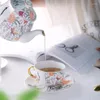 Service à thé de l'après-midi, pour boîte-cadeau, 1 théière et 2 tasses, soucoupe, style européen, maison de luxe, porcelaine, café exquis