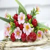 Decorative Flowers 5/10/20/30pcs Berry Plastic Fake Fruit Artificial Pearl Flower Stamen Cherry Wedding DIY Gift Box Decoration Christmas