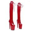Dance Shoes 20CM/8inches PU Upper Modern Sexy Nightclub Pole High Heel Platform Women's Boots 055