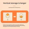 Bottiglie di stoccaggio Scatola a doppio strato con capacità di uova a doppio strato con cassetto estraibile trasparente impilabile per 32 cucine