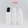 Bouteilles de stockage 120ML bouteille en plastique blanche à épaule plate 120CC Gel douche/shampooing emballage de voyage récipient cosmétique vide