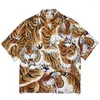 Men's Casual Shirts Summer High-End Prints Stand-Up Collar Beach Holiday Loose WACKO MARIA Women's With Tags