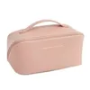 Storage Bags Women Cosmetic Bag Plaid Toiletries Travel PU Leather Portable Waterproof Organizer Makeup Box