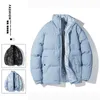 السترة الشتوية للرجال خفيفة الوزن سترات مبطنة على جانبي ارتداء Fi Windbreaker Puffer Cott Jacket Studd Zip Outwear G3at#