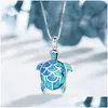 Pendant Necklaces Women Jewelry Natural Stone Rhinestone Turtle Tortoise Chain 50Add5Cm Shaped Length Retro Sweater Pendants N1K2 Drop Dhxro