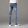 Pantaloni primavera/estate Casual Denim Youth Vita media Regular Blu Cotone Micro Elastico Pantaloni da uomo Jeans Casual da uomo