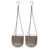 Vases 2 Pcs Flowerpot Hanging Baskets Self-watering Plant Hook Up Resin Planter Planters For Indoor