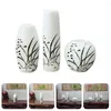 Vases 3pcs mini fleur miniature scène décoration style chinois po accessoires