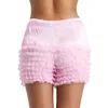 sexy dames ruche zomer casual shorts bloeier kant sissy stretch frilly knickers gelaagde boyshort dames clubwear dansshorts e3ok #