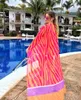 Abito da spiaggia sexy da donna Stampa costume da bagno Cover Up 2024 Boho Cardigan Abito da vacanza Bikini con scollo a V Grande altalena