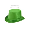 Basker Stpatricks Day Green Hat Festival klä upp platt topp Irish National 13mc