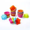 Stampi da forno 36 pezzi/set di tazza di torta multicolore stampo strumento di muffin fai -da -te silicone caramella di dottorato di gelatina cioccolato