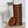 Laundry Bags 7-Piece Wicker Hamper And Bath Combo Set Chocolate Brown Bag Washing Bin Organizer