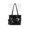 Sacos de noite Ita Bag Mulheres Clear Coração Ombro Bow Lolita Totes PVC Bolso Harajuku Estilo Meninas Bolsa e Bolsas