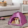 حاملة الكلاب PET Teepee Cat Tents قابلة للغسل سرير خيمة داخلي 42 38 سم