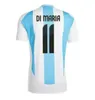 Argentina piłka nożna 22 23 fanów Wersja 22/23 Messis Mac Allister Dybala Gomez Tagliafico Martinez de Paul Maradona Kids Kit Men Men Football Shirt