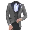 2023 Mannen 3 Stuks Pakken Voor Mannen Custom Made Bruidegom Bruidsjonkers Smokings Bruiloft Mannen Pak Terno MasculinoJas + broek + Vest J3SW #