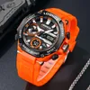 LOQNCE Sports Colorful Night Glow Electronic Waterproof Multi Functional Student Cool Octagonal Case Watch