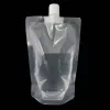 Machines 100pcs Transparent Plastic Bags with Free Shipping Drink Pouch Sealed Reusable Beverage Juice Milk Coffee Travel Organizer Bag