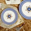 Geschirrsets Bone China TableWare Set Jingdezhen Keramik Licht Luxus europäisches Gericht Geschenk