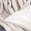 Двойные слои из искусственного меха одеяла мягкий теплый бросок норки Акриловой длинная свай -домашний декор имитированный диван -кровать одеяло 240326