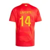 2024 Euro Cup espanha camisas de futebol nacional ANSU FATI ASENSIO MORATA F TORRES KOKE GAVI C SOLER 24/25 RODRI fãs versão jogador camisas de futebol adulto + kit infantil