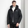 short Hooded White Eiderdown Jacket Men Winter New Warm Windproof Casual Thickened Men's Embroidered Coat Dropship z6nv#