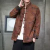 Chinesischer Stil Jacke Herren 2023 Frühling und Herbst Herren Alten Stil Druck Jugend Zhgshan Neue Chinesische Tang-Anzug Mäntel Mantel 89Yd #