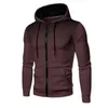 Moletons masculinos Moletons Mens Full Zip Hoodie Cor Sólida Zíper Com Capuz Diário Fitness Básico Fino Fleece Hoodies Moletons Manga Longa Azul Cinza Preto 24328