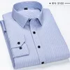 fi Hot Sale Men's Lg sleeve Shirts Young Men's Clothing Busin Shirts Casual All-match Plaid Stripe Collar Shirts 1202 893t#