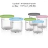 Moules de cuisson Ice Cup Cream Tub Réutilisable Can Transparent Longue durée Couvercle de scellage Magasin Professionnel Gadget de cuisine multicolore